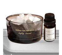 Aromaterapia con cristalli, diffusore di pietre di aromatiche a lunga durata e set di oli, olio naturale senza fuoco per purificare l'aria, deodorare, rinfrescare, rilassare l'