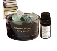 Aromaterapia con cristalli, diffusore di pietre di aromatiche a lunga durata e set di oli, olio naturale senza fuoco per purificare l'aria, deodorare, rinfrescare, rilassare l'