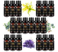Aromaterapia Jasmine Olio essenziale Kit per diffusore, 100% puro Olio essenziale Set per umidificatore-18 tipi di limone, ylang ylang, lavanda, incenso, cedro, cipresso, arancio...oli essenziali Set