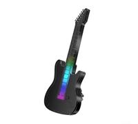 Aromaterapia per bocchetta dell'aria dell'auto con spettacolo di luci RGB attivato dal ritmo e dispersione del profumo a 360 gradi senza bloccare il flusso d'aria ([Gu Long] nero)