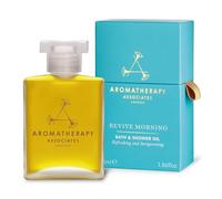 Aromatherapy Associates Revive Morning Olio da bagno e doccia, 55 ml infuso di oli essenziali di bacche di ginepro, neroli e pompelmo per evitare letargia.
