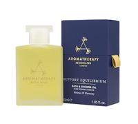 Aromatherapy Associates Supporto Equilibrium Olio da Bagno e Doccia 55 ml, una miscela rivitalizzante di oli essenziali di geranio, rosa e incenso per aiutarti a rallegrare. Bilanciamento