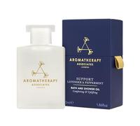 Aromatherapy Associates Supporto Lavender & Peppermint Olio da bagno e doccia 55 ml, questa combinazione allevia le scottature, scioglie il mal di testa di tensione e contrasta i momenti di eccessiva