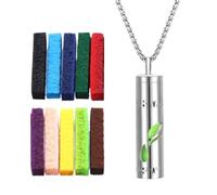 Aromatherapy Necklace - Stainless Steel Perfume Diffuser | Scent Pendant Je | Elegant Fragrance Diffuser Design, Durable Stainless Steel Construction, Stylish Everyday Wear, for Essential Oils Perfume Ar