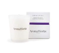 Aromaworks - Soulful Candle - Bacca di ginepro e incenso - Miscela di oli essenziali - Ripristina la chiarezza mentale - Rilascio dalla tensione nervosa e dalla fatica - Vegano - Cruelty Free - 74,8 g