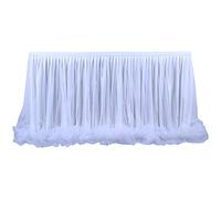 aromm Tulle Gonna da Tavolo Copertina per Doccia per Bambini Matrimonio Parti Decorazione Bianco,14 FT (L427cm×H77cm)