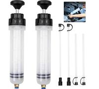 AROMUJOY 2 siringhe per l'estrazione dell'olio, 200 ml, Pistola per l'estrazione dell'olio, Pompa a Mano, Pompa di riempimento, Pompa di aspirazione con Tubo, Anelli di Ricambio per Motore, Liquido