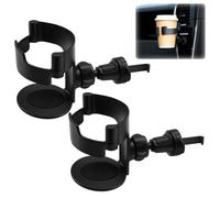 AROMUJOY Portabevande auto, 2 pezzi, supporto per bicchieri, ventilazione, universale, regolabile, per posacenere, tazza da caffè e bibite