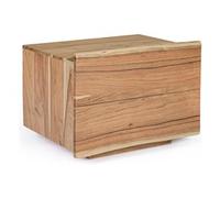 ARON Comodino 2 Cassetti Legno (60x45x45cm)