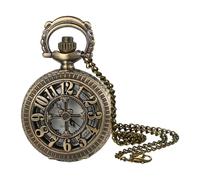 Aroncent Orologio da taschino vintage, al quarzo, analogico, con farfalla e albero della vita, design con numeri arabi, cassa cava per uso quotidiano, A-Numeber