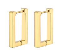 Aroncent Set di orecchini unisex da uomo e da donna, in acciaio inox, quadrati, alla moda, eleganti, casual, in oro, Acciaio inossidabile