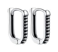 Aroncnet Orecchini da uomo e donna Vikinger: vintage orecchini a forma di cuore geometrico triangolare, grande cerchio in acciaio inox con motivo fuso e ossidazione nera vintage alla moda orecchini da