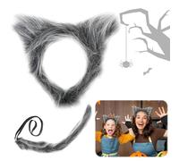 ARONRAVE Costume lupo mannaro, costume da lupo, da uomo, per bambini, con coda di lupo, costume da lupo e lupo