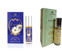Aroosah & Aseel Concentrated Perfume Oil Roll-On Combo Pack of 2 (6ml Each) | Long Lasting Alcohol-Free Attar for Men & Women