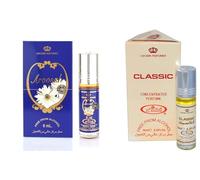 Aroosah & Classic Concentrated Perfume Oil Roll-On Combo Pack of 2 (6ml Each) | Long Lasting Alcohol-Free Attar for Men & Women