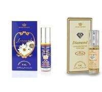 Aroosah & Diamond Concentrated Perfume Oil Roll-On Combo Pack of 2 (6ml Each) | Long Lasting Alcohol-Free Attar for Men & Women