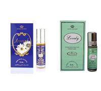Aroosah & Lovely - Olio profumato concentrato, confezione da 2, lunga durata, senza alcol, per uomini e donne, 6 ml per roll-on