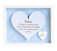 Arora Said with Sentiment 'Sister' Heart Frame 7605, Multicolore, Taglia Unica