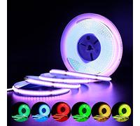 Arotelicht 24V Striscia LED COB RGB 5m, Strisce LED dimmerabile catena luminosa ad alta densità 576LEDs/M IP20 per camera da letto cucina casa decorazione(senza alimentazione)