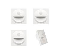 Arotelicht 4 x Lampada da Parete a LED ad Incasso con Sensore di Movimento, Bianco Caldo 3000K, per 60mm Scatole di Commutazione, 230V