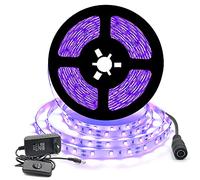 Arotelicht 5M Set Striscia di luci LED UV 300LEDs SMD2835 IP20 interior con fuente di alimentatore 12V Striscia Viola lilla Black Light decorazione per Feste Bar DJ Club KTV Discoteca