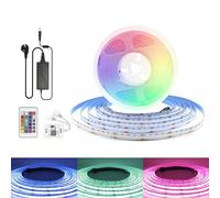Arotelicht Kit striscia LED Alexa COB WiFi RGB 10M, striscia luminosa LED COB RGB 24V con controller e alimentatore, 576 LED/M, controllo app, sincronizzazione musicale, cambio colore fai da te