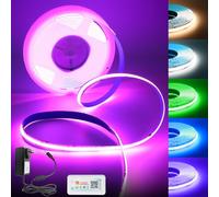 Arotelicht Striscia LED COB RGB+WW/CW 5M 24V, Kit striscia LED RGB CCT 840LED/M, lucine dimmerabili con controller WIFI e alimentatore Multicolore IP20 per decorazioni fai da te per cucina e casa