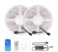 Arotelicht Striscia LED,WiFi Striscia,RGB 10M SMD5050 IP65 Compatibile con Alexa/Google Home,controllata da smartphone,Adatto per vacanze,decorazioni di compleanno,illuminazione