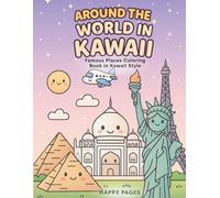 AROUND THE WORLD IN KAWAII: Famous Places Coloring Book in Kawaii Style