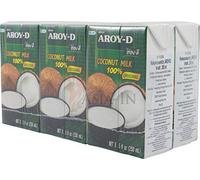 Aroy-D Latte di cocco 100%, ultra riscaldato, 6 x 250 ml