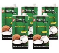 Aroy-D - Latte di cocco - Confezione da 5 pezzi (5 x 1 litro)