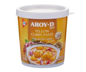 Aroy-D - Pasta di curry giallo tailandese - Il curry è uno dei pilastri essenziali del cibo tailandese. - 400 g