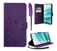 AROYI Cover Compatibile con Xiaomi Redmi Note 14 Pro 5G /Note 14 Pro+ 5G/Poco X7 5G, Retro Design Flip Caso in PU Pelle Premium Portafoglio Slot per Schede Chiusura Magnetica Custodia Viola Scuro