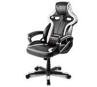 Arozzi - Milano sedia da Gaming, Nero Bianco, 50 x 55 x 130
