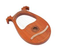 Arpa 16 Corde In Mogano, Strumento A Corde Leggero Con Accordatore | Arpa celtica portatile, ideale per corsi, viaggi, relax, stile europeo, legno naturale, 26 x 39 cm