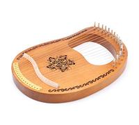 Arpa 16 Corde Portatile Piccola Arpa in Mogano, Strumento Musicale Portatile per Principianti in Legno Okoman HP16 per gli Appassionati di Musica Greca