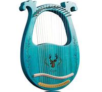 Arpa a 16 corde, in stile greco antico, stile classico con cervo, scatola con chiave per accordatura e guida di istruzioni per principianti e bambini