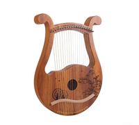 Arpa a 19 corde in mogano, arpa in legno di mogano, strumento musicale, chiave per accordatura, corda di ricambio (ruota)