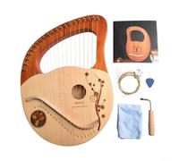 Arpa a 21 corde in legno di mogano con chiave per accordatura e corde di ricambio, suono melodioso e luminoso, per gli appassionati di musica classica greca