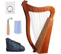 Arpa A Lira 15/19 Corde, Strumenti A Corda, Arpa Portatile A Lira Stile Antico Con Chiave Per Accordatura E Custodia Nera Per Principianti Amanti Della Musica Bambini Adulti 15 Corde(Size:15 string)