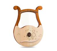 Arpa a lira 19 Strumento a corda in metallo Arpa a lira in legno composito con chiave per accordatura Manuale dell'utente Miglior regalo per principianti Amanti della musica Principiante