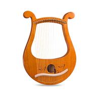 Arpa a lira 19 Strumento a corda in metallo Arpa a lira in legno composito con chiave per accordatura Manuale dell'utente Miglior regalo per principianti Amanti della musica Principiante