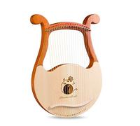 Arpa a lira 19 Strumento a corda in metallo Arpa a lira in legno composito con chiave per accordatura Manuale dell'utente Miglior regalo per principianti Amanti della musica Principiante