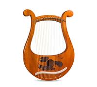 Arpa a lira 19 Strumento a corda in metallo Arpa a lira in legno composito con chiave per accordatura Manuale dell'utente Miglior regalo per principianti Amanti della musica Principiante