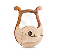 Arpa a lira 19 Strumento a corda in metallo Arpa a lira in legno composito con chiave per accordatura Manuale dell'utente Miglior regalo per principianti Amanti della musica Principiante