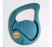 Arpa a lira, 24 corde in metallo, in mogano, con custodia resistente e chiave per accordatura, strumento musicale (rosso viola)