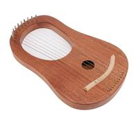 Arpa a Lira a 10 Corde, Chiave per Accordatura per Arpa Okoume Portatile di Dimensioni Ridotte, Scala di Do Maggiore, per Principianti, Studenti, Bambini e Amanti della Musica