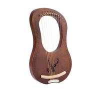 Arpa a lira a 10 corde con kit di accordatura, arpa in legno artigianale per principianti, musica classica e viaggi (finitura tronco di renna) (alce, stile vintage)