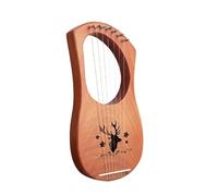 Arpa a lira a 10 corde con kit di accordatura, arpa in legno artigianale per principianti, musica classica e viaggi (finitura tronco di renna) (renna a 7 toni)