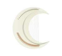 Arpa a lira a 19 corde con luna crescente - Strumento popolare celtico leggero for principianti e musicoterapia (scala di do maggiore)